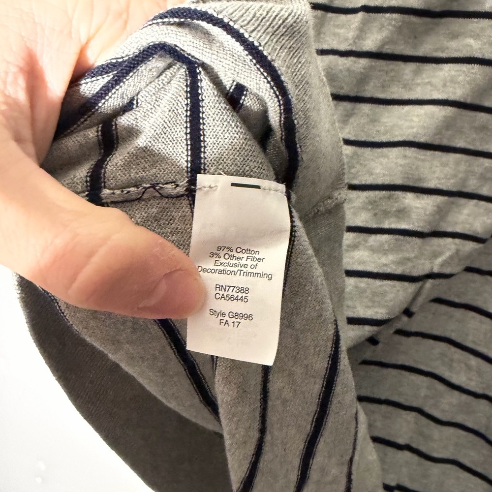 J.Crew Cotton Bulldog Striped Sweater Size Large - Picture 5 of 5